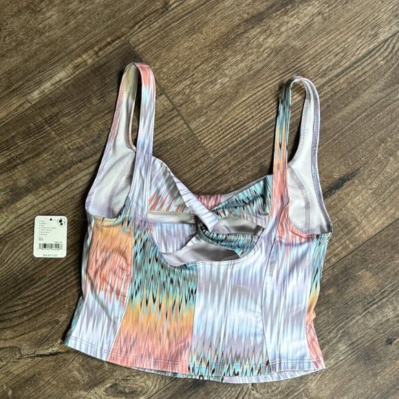 Free People Kindred Spirit Printed Tank Sunspace Combo Misty Plum Women's XS - Picture 4 of 10